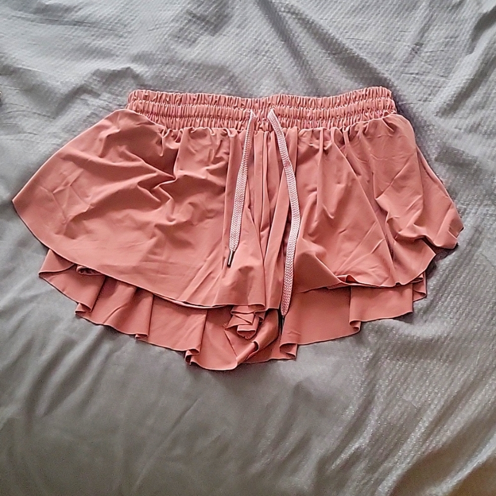 Pink silk shorts never worn